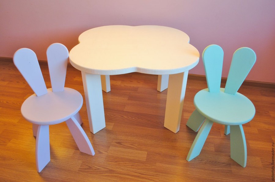 Макет детского стола облако