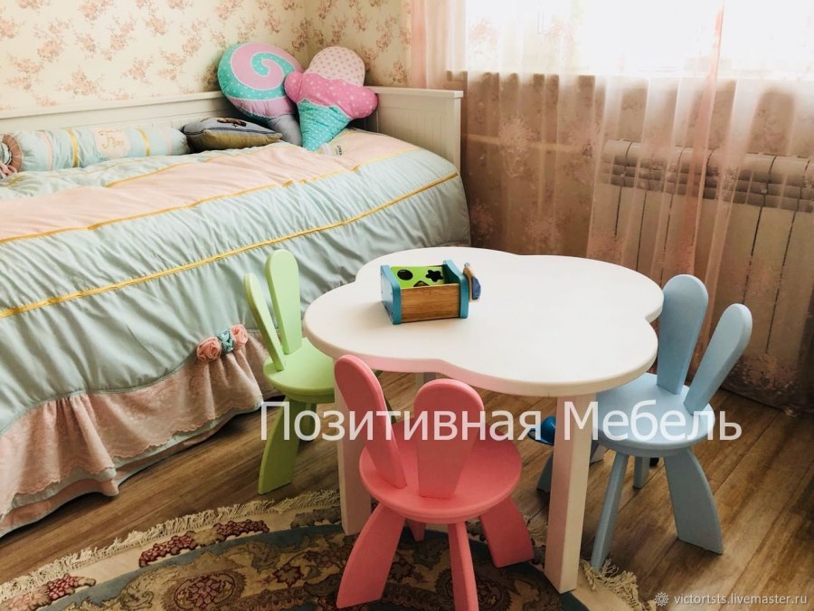 Детский столик и стульчик облачко