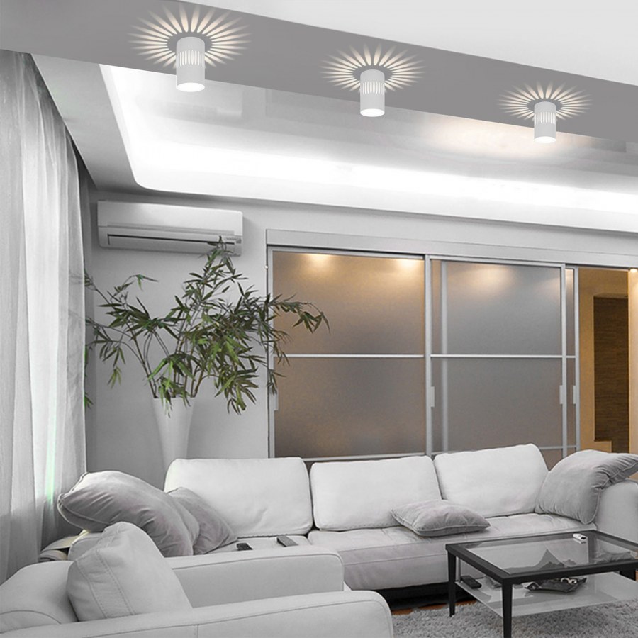 Потолок с точечным освещением