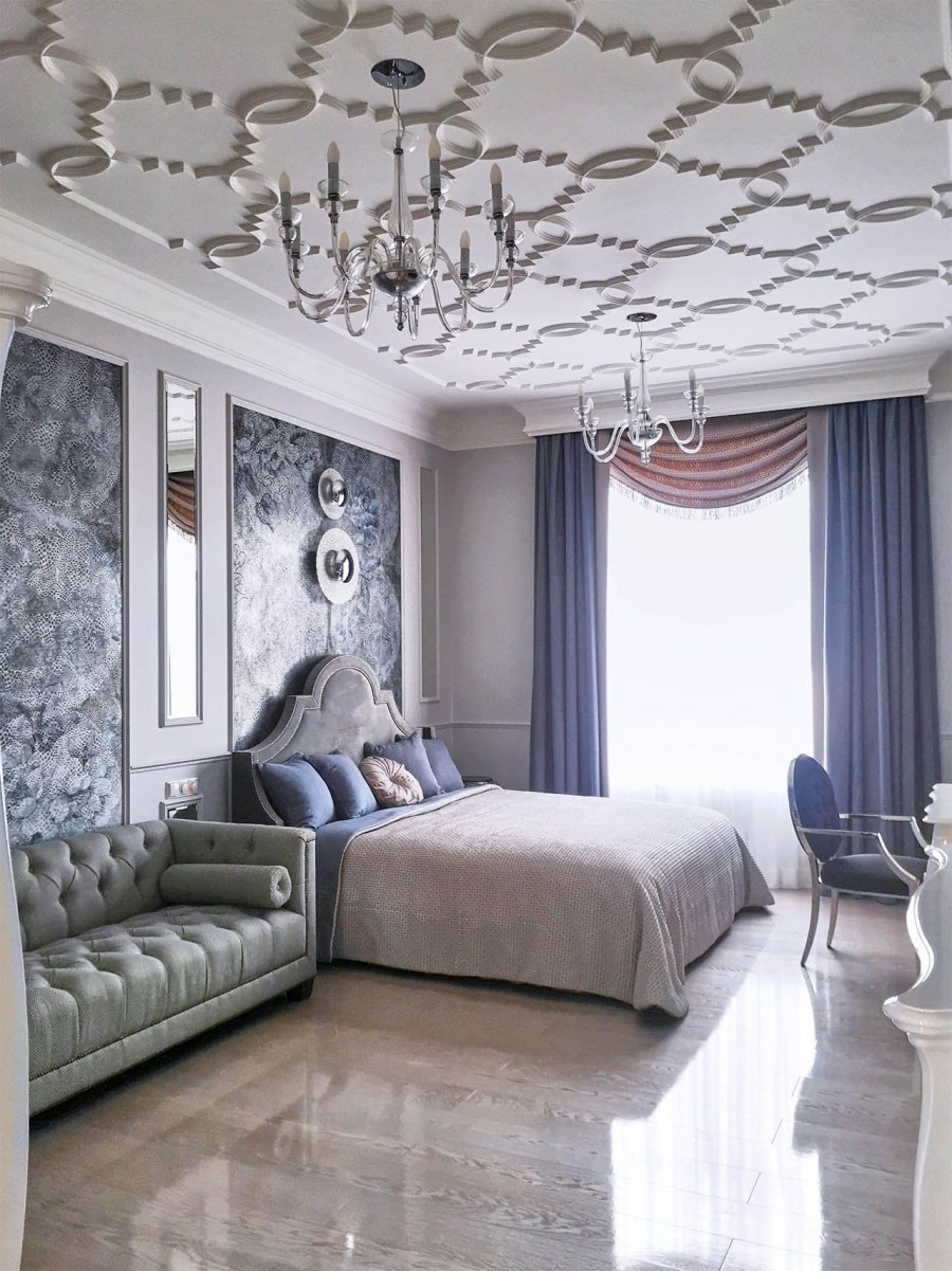 Серый цвет в классическом интерьере