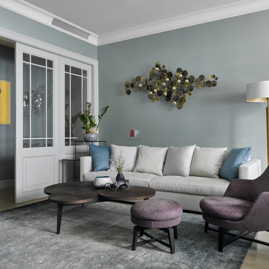 Жемчужный серый в интерьере