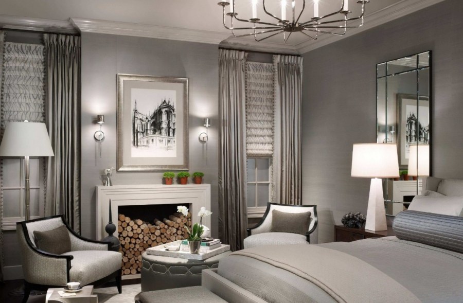 Серебристо серые перламутровые тона в интерьере