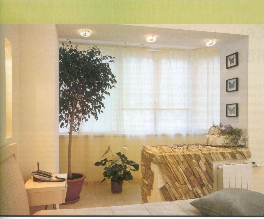 Отделка балкона совмещенного с комнатой