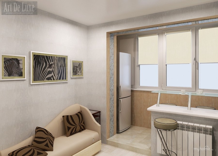 Утепленная лоджия совмещенная с комнатой