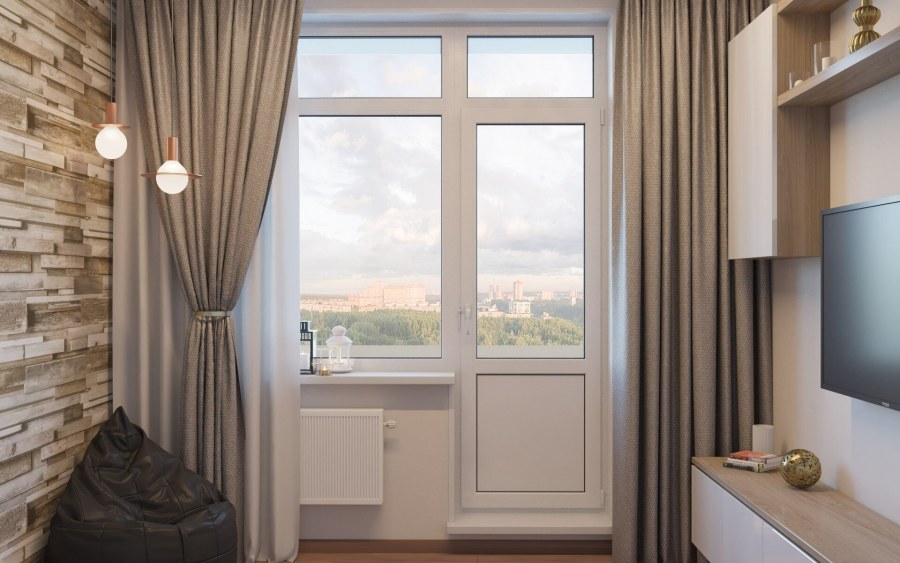 Балконная дверь в интерьере