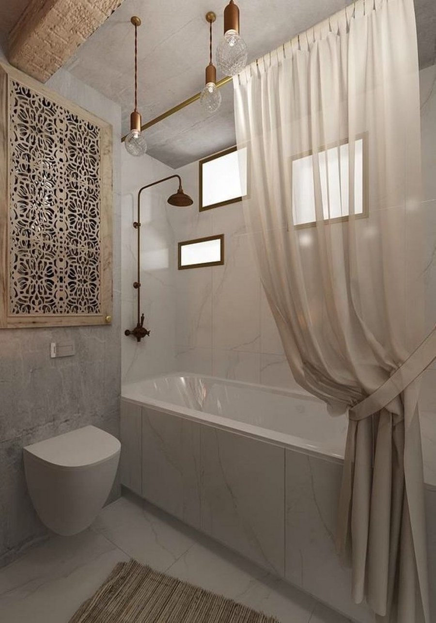 Ванная комната в однокомнатной квартире