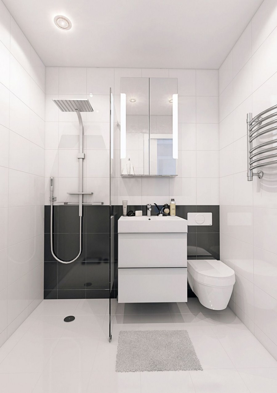 Маленькая ванная комната Минимализм