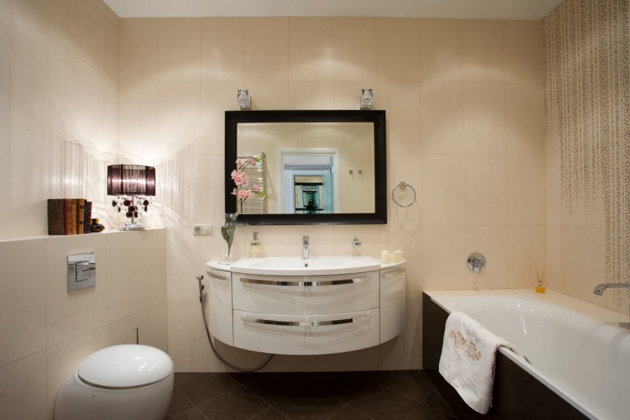 Ванная комната в однокомнатной квартире