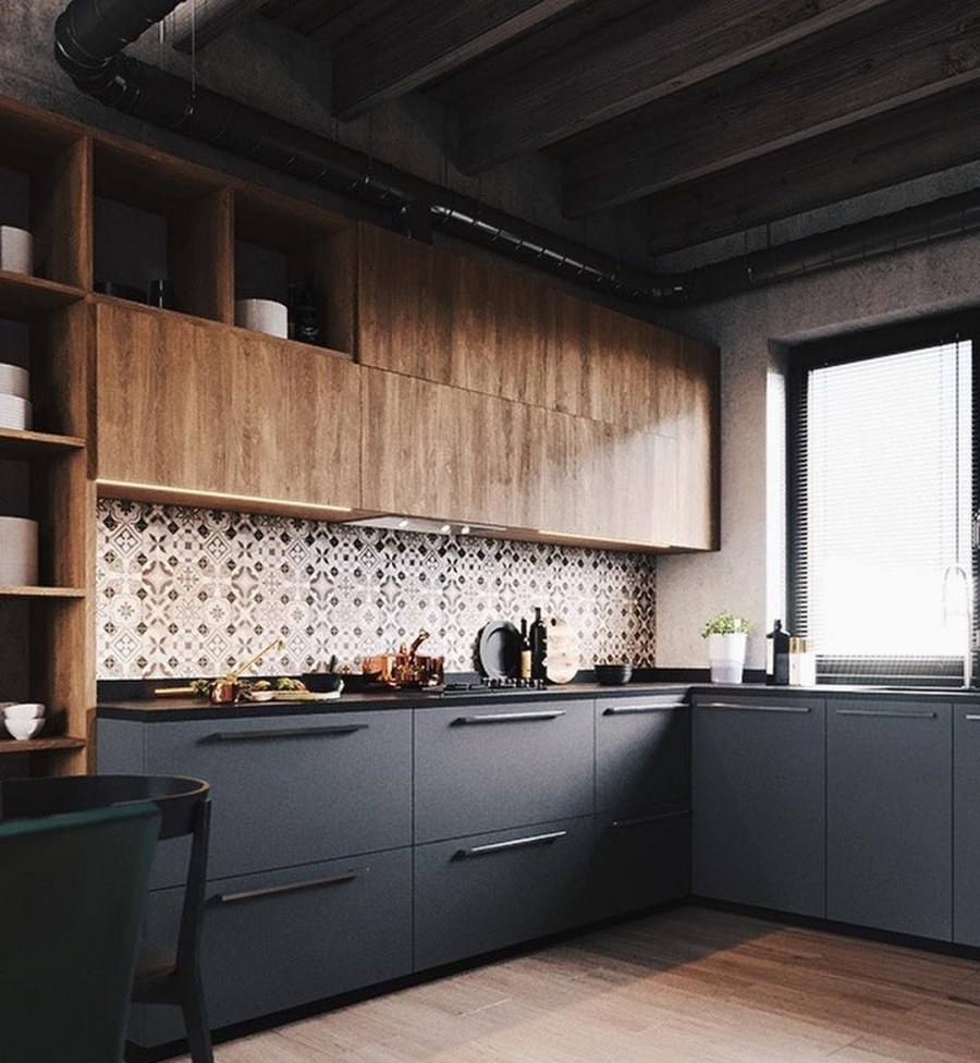 Кухня икеа в стиле лофт