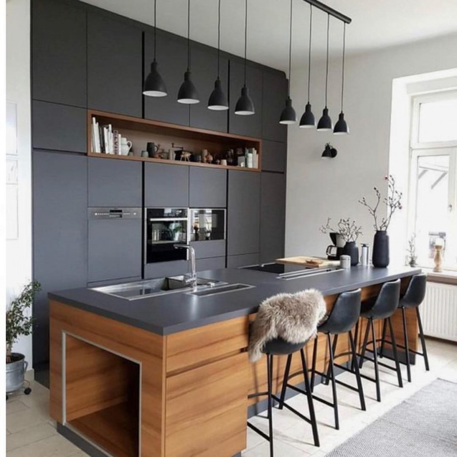 Стильные кухни дерево