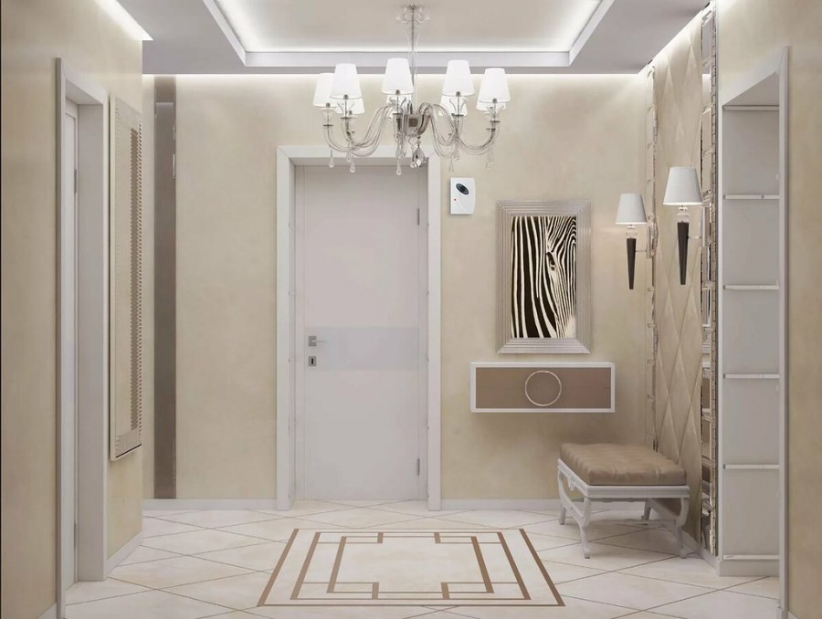 Прихожая в светлых тонах