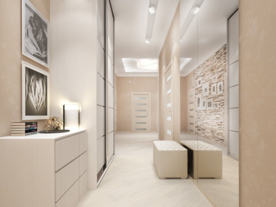 Прихожая в бирюзовом цвете