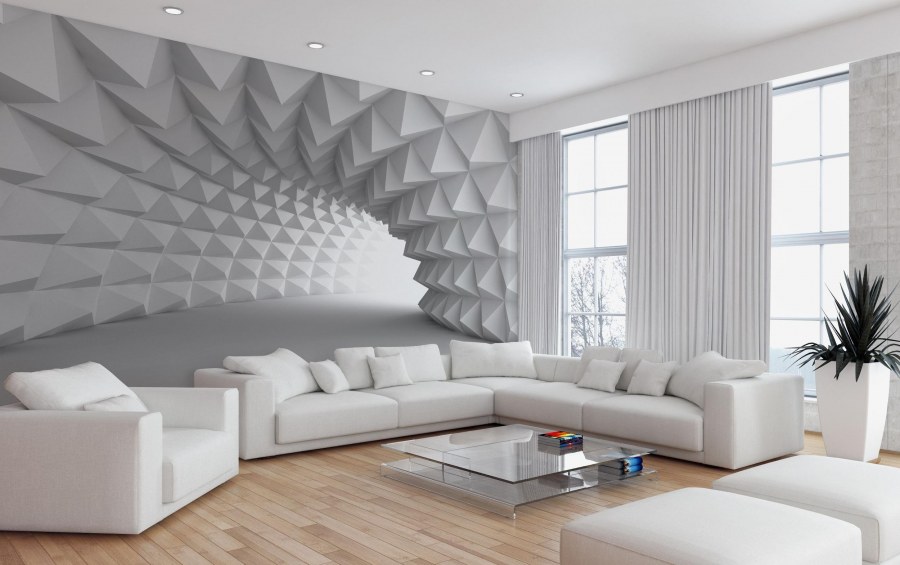 Фотообои абстракция в интерьере