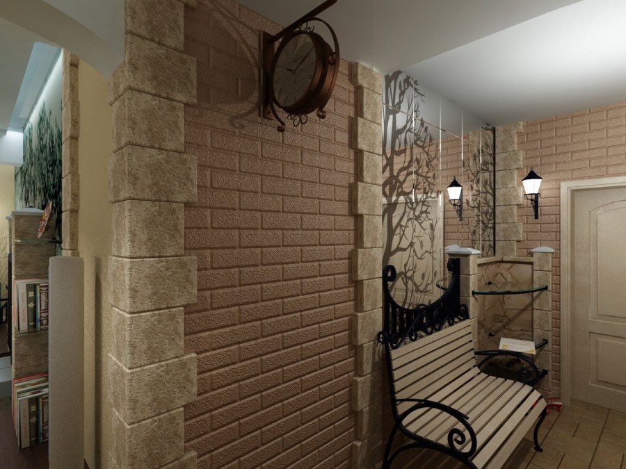 Прихожая кирпичиками