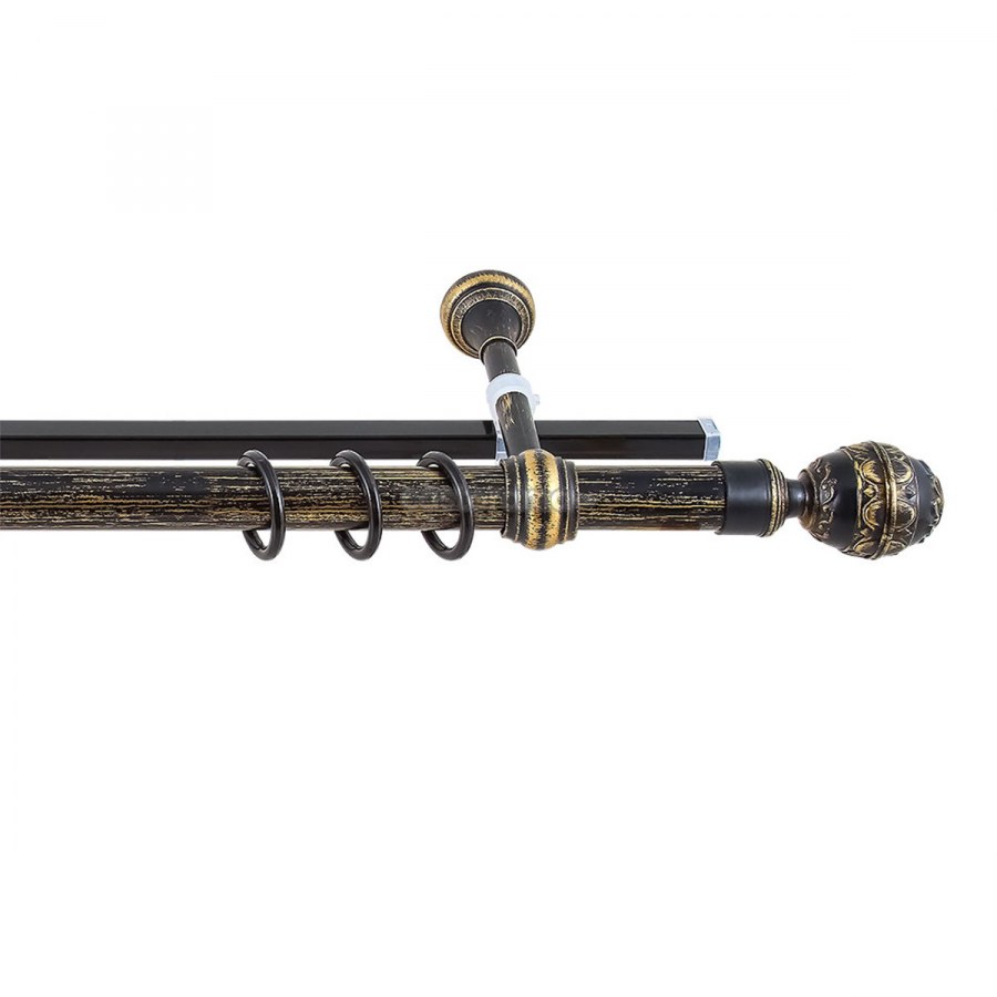 Карниз Валанс + u-шина белое золото/патина 2,4м