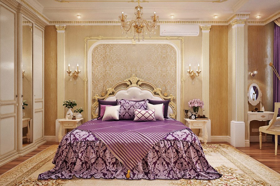 Бело Золотая спальня