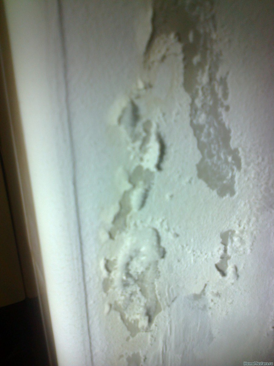 Вспучилась краска на стене
