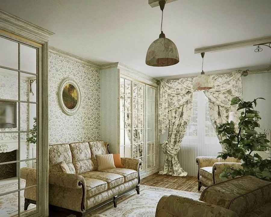 Зал в стиле Прованс