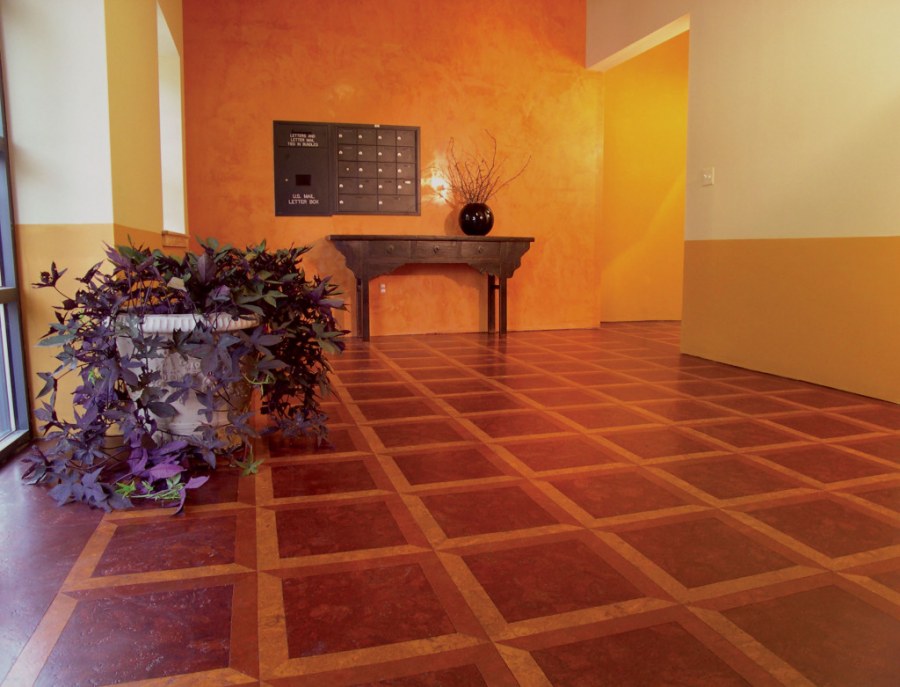 Красивые полы из пробки