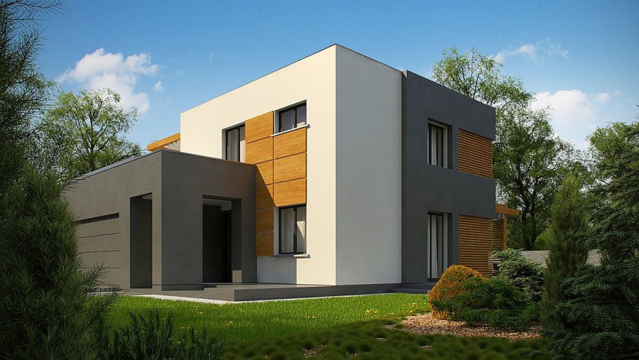 Дом с плоской крышей 160кв