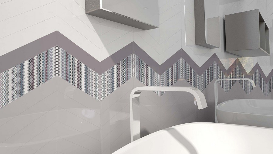 Раскладка плитки Блю Шеврон