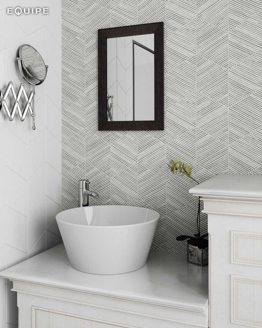 Equipe Rhombus Wall White 15.2x26.3