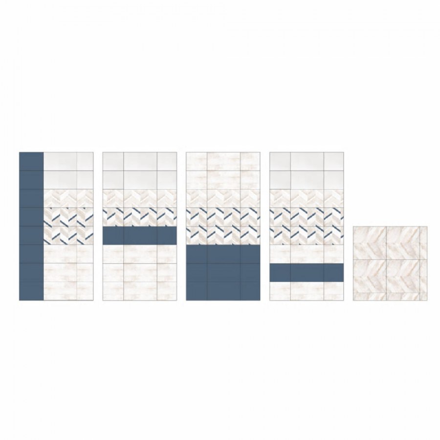 Плитка настенная «Блю Шеврон» 25x45