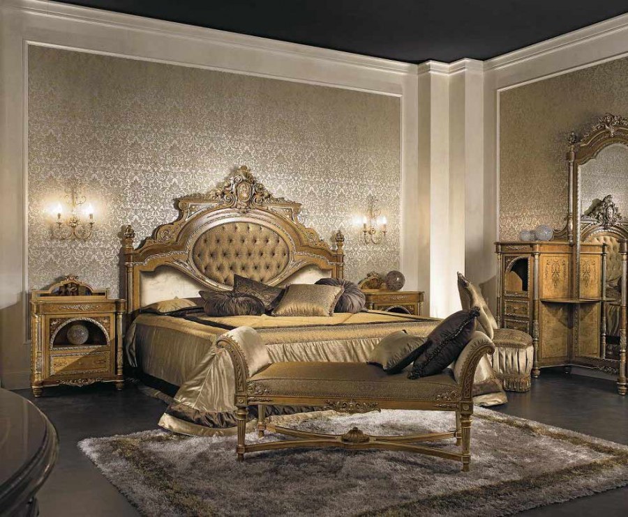 Кровать стиль Барокко, рококо, Ампир