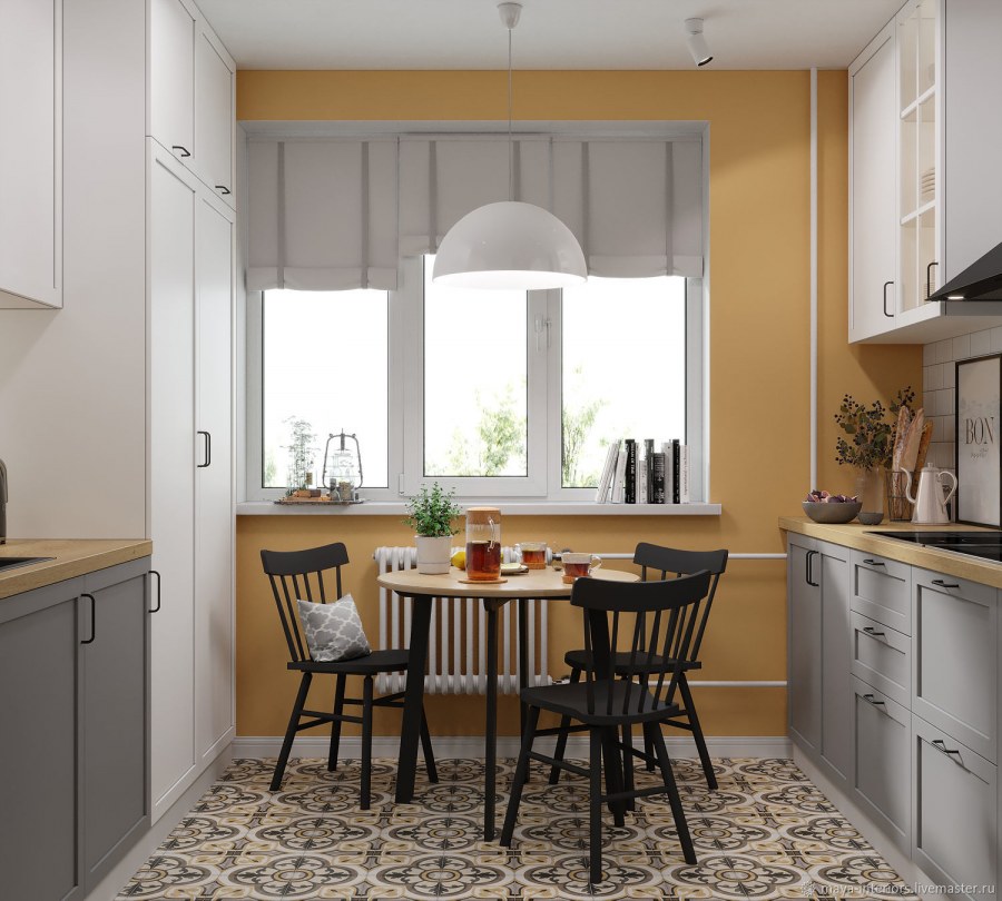 Стол у окна на кухне
