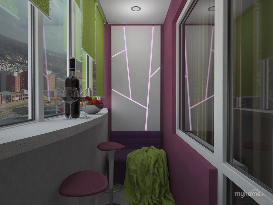 Фиолетовый балкон