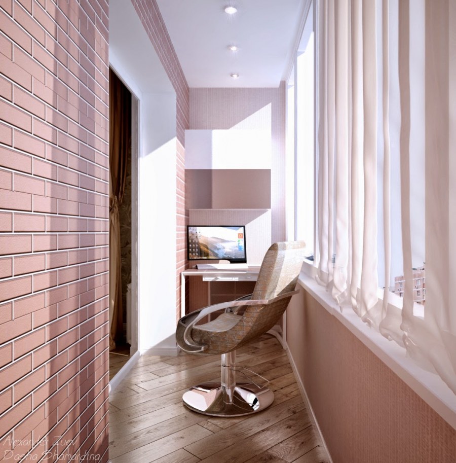 Дизайнерская отделка балкона