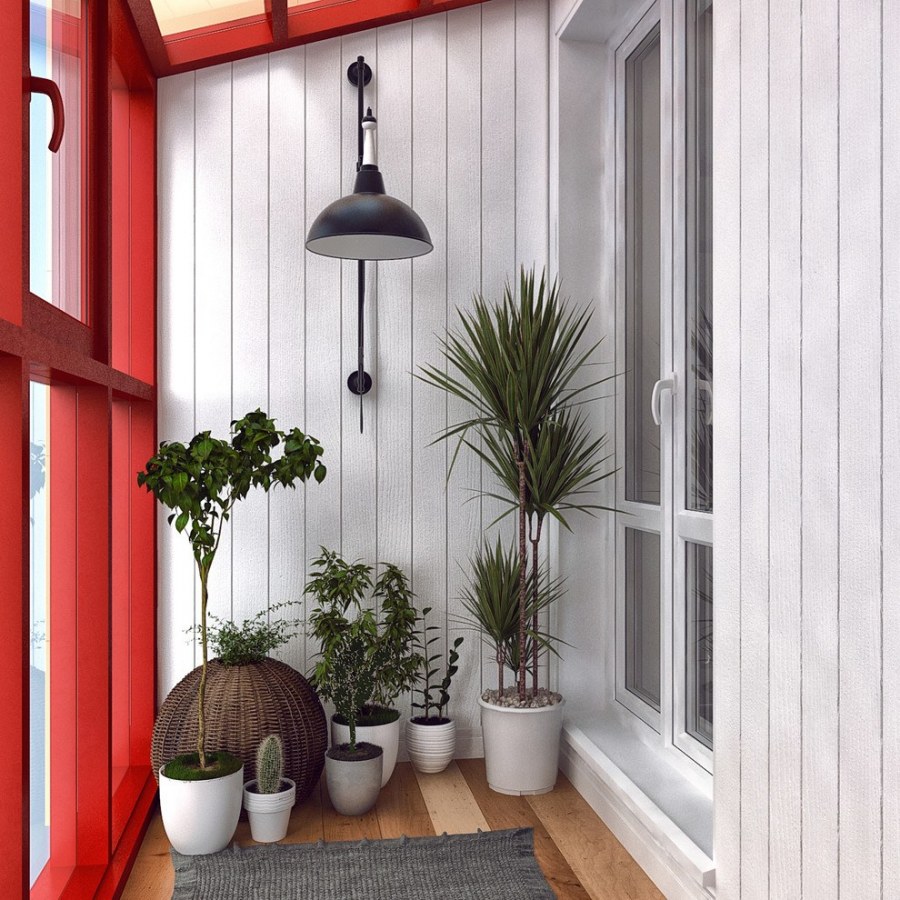 Лоджия в скандинавском стиле