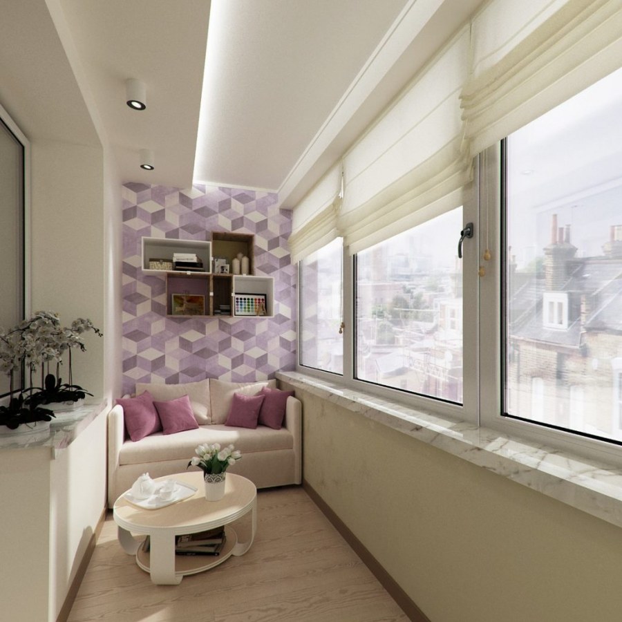 Интерьер балкона лоджии