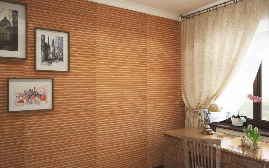 Рулонная штора Эскар бамбук 140х160, натур микс