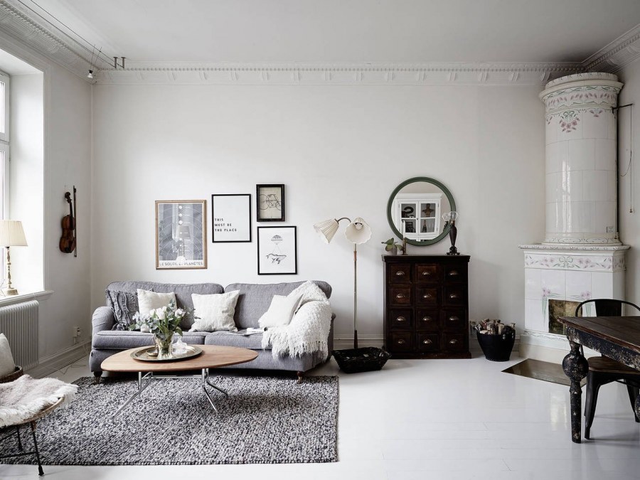 Сканди бохо интерьер