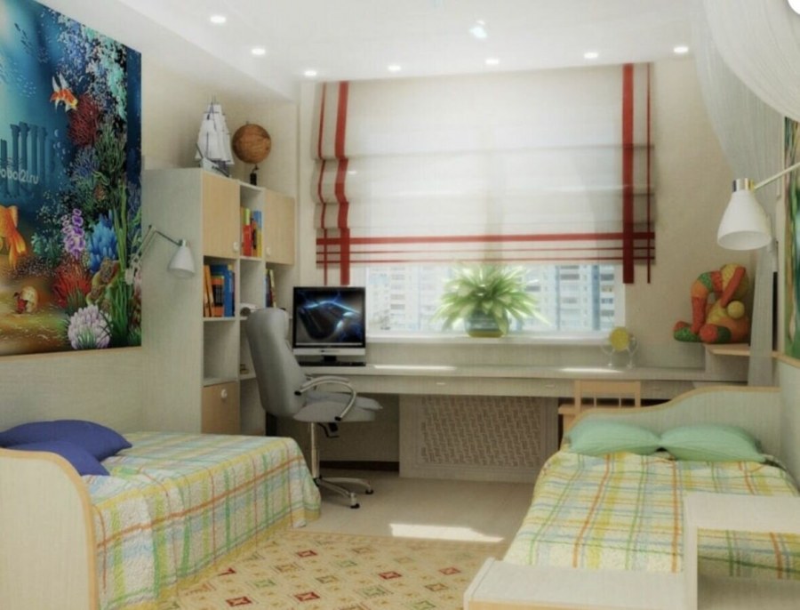 Спальня для мальчика первоклассника