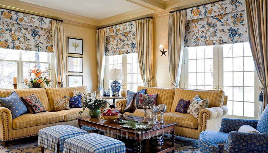 Римские шторы в прованском стиле