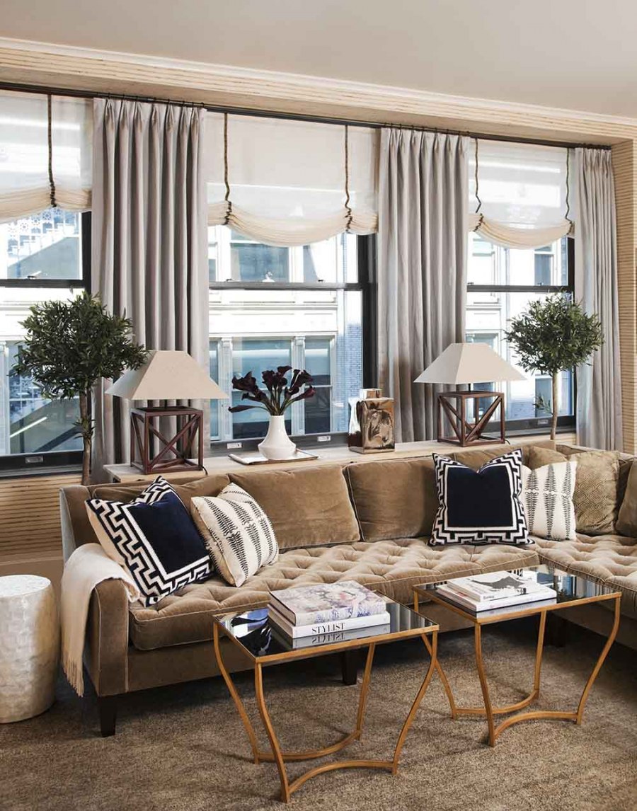 Шторы в американском интерьере