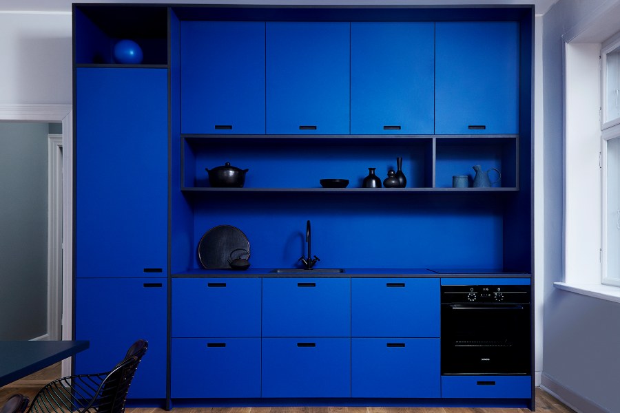 Кухонные шкафчики синий