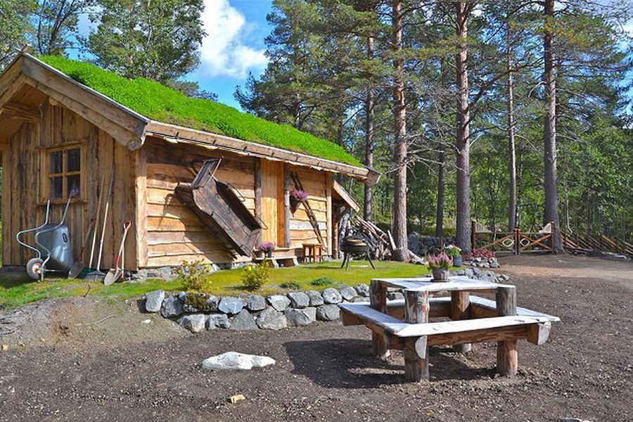 Норвежский дом землянка