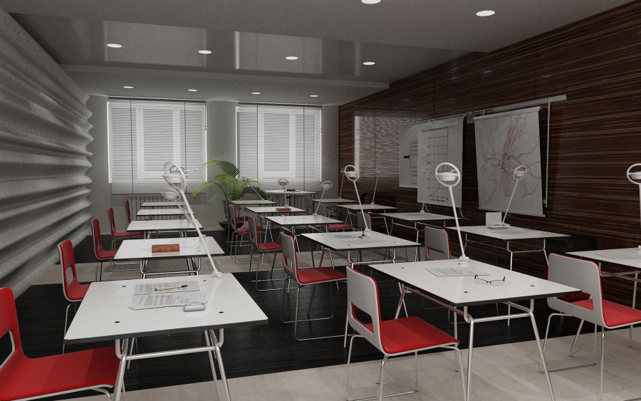 Интерьер аудитории для архитекторов