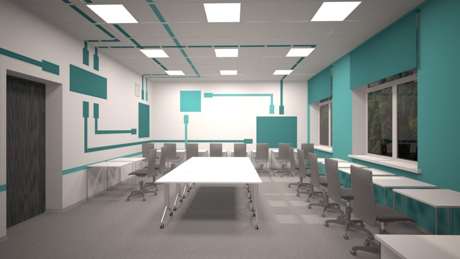 Интерьер аудитории школы