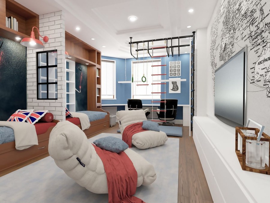 Большая комната для двух мальчиков