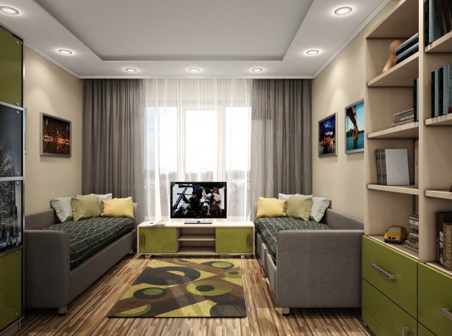 Планировка комнаты для двух подростков мальчиков