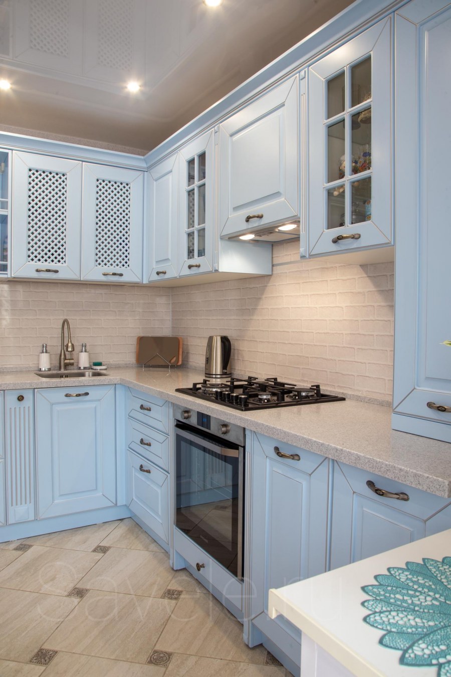 Кухня Прованс патина серебро