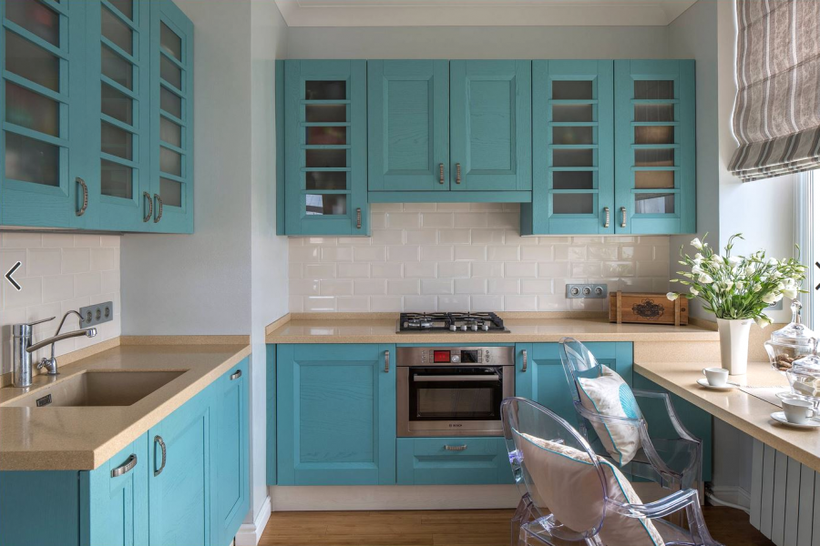Голубые кухни