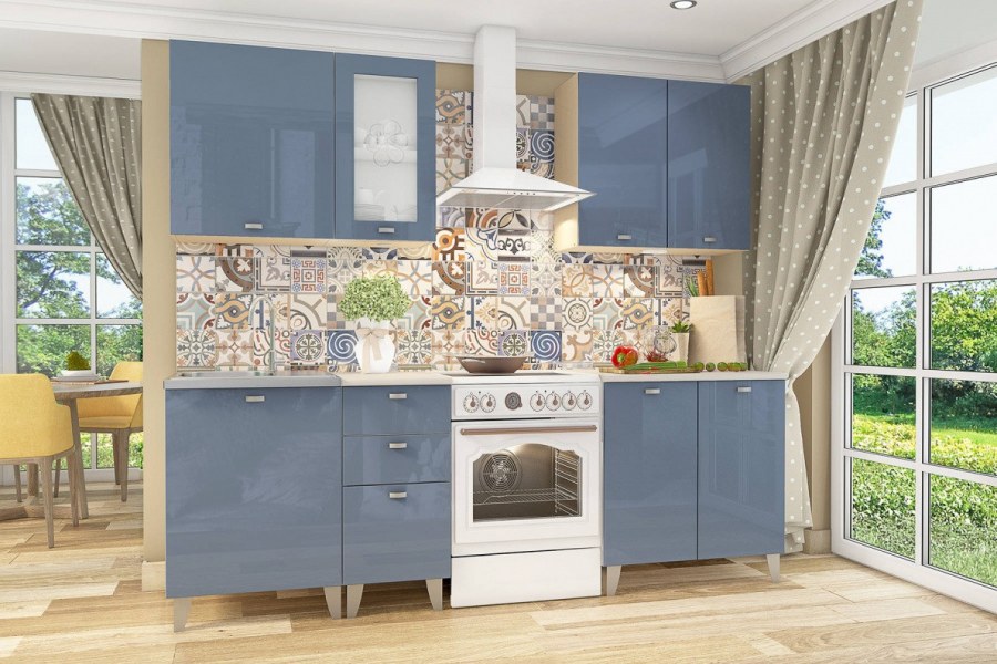 Кухонный гарнитур "Прованс" Роял Вуд голубой
