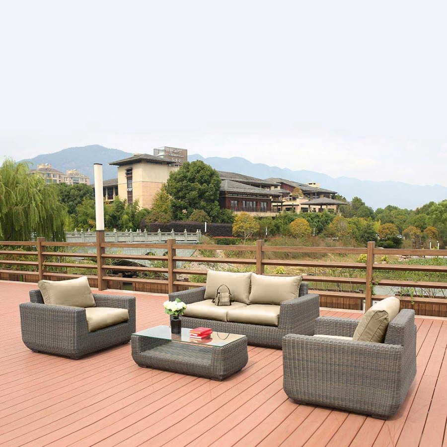 Лаунж зона серая на 4 персоны Classico