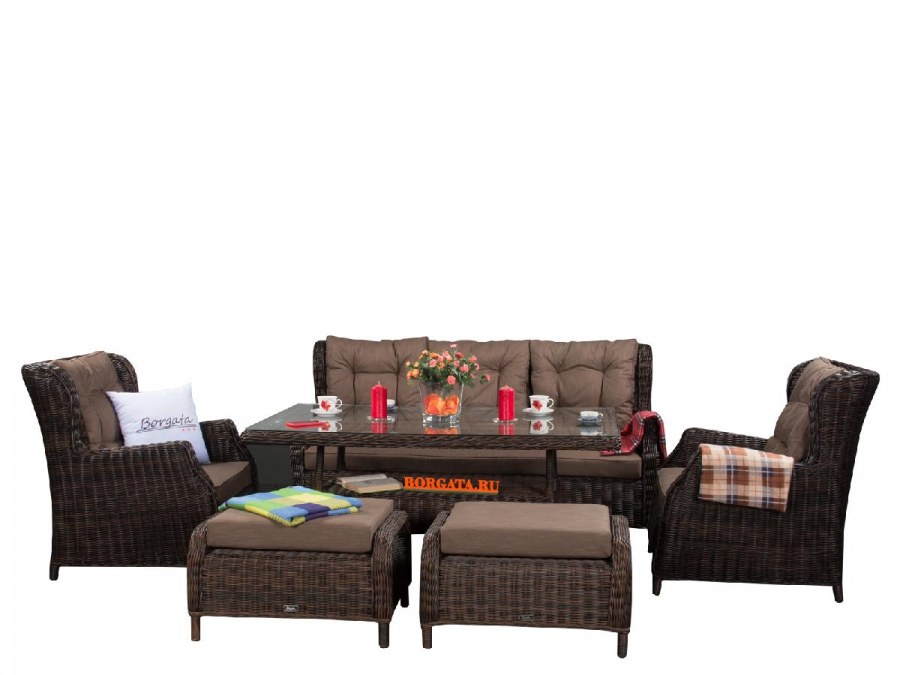 Плетёный диван для мокрых помещений