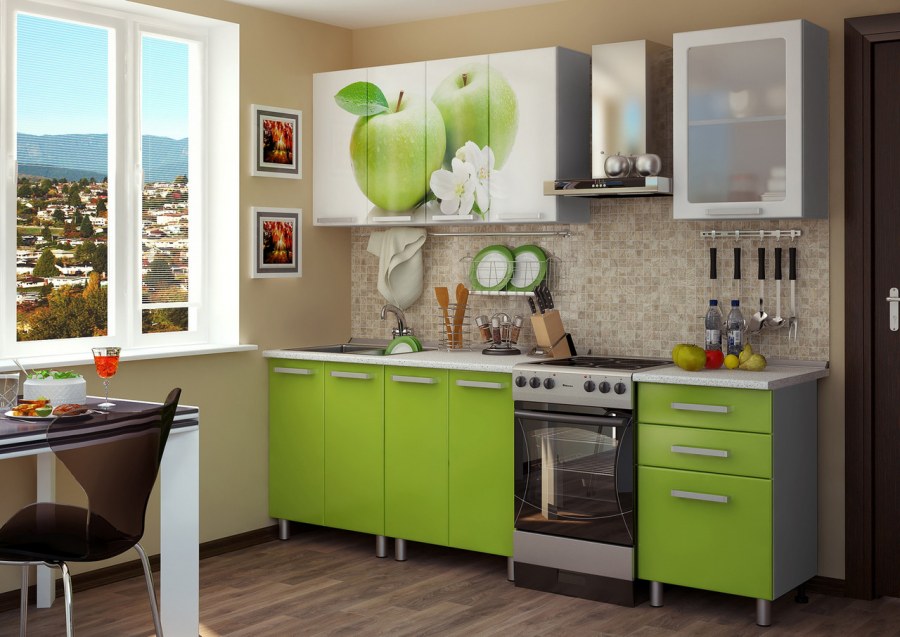 Кухня персик 1.8м БТС